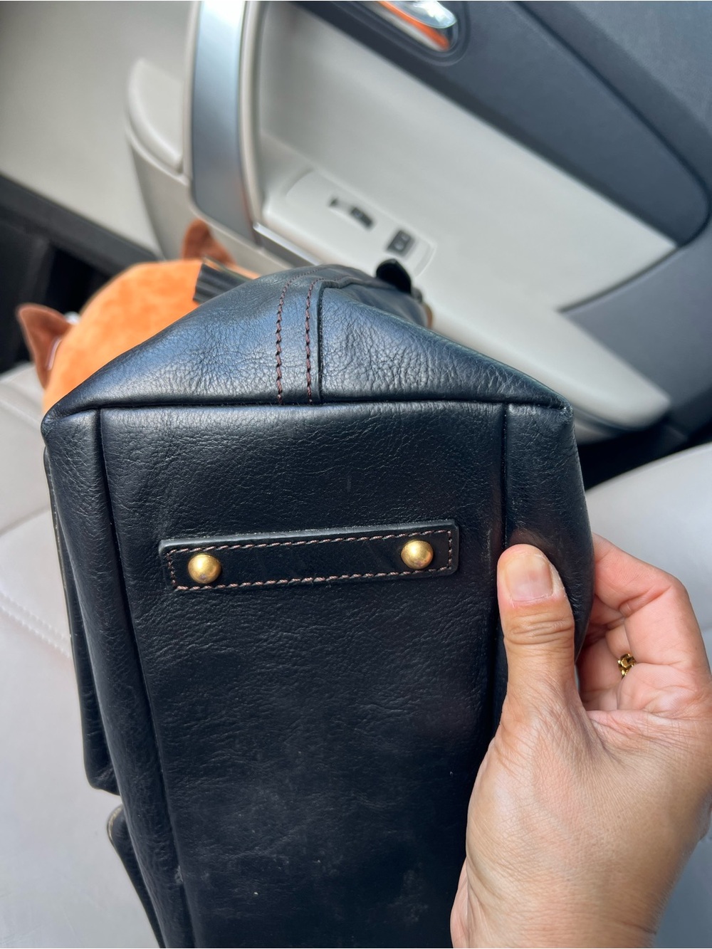 Dooney & Bourke Black Florentine Kingston Leather Hobo Bag - Picture 14 of 15